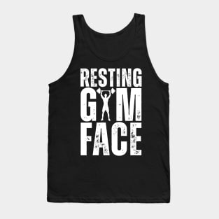 Resting Gym Face - Funny Gym Quote Tank Top